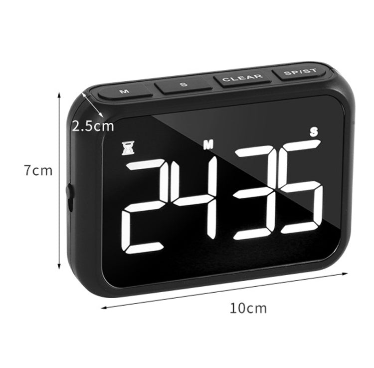 Rechargeable Large Screen LCD Electronic Timing Reminder Alarm Clock Kitchen Baking Timer(Black) - Digital Countdown by PMC Jewellery | Online Shopping South Africa | PMC Jewellery