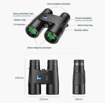 APEXEL 10x42 Fixed Focus Binoculars  Autofocus Telescope(Black) - Binoculars by APEXEL | Online Shopping South Africa | PMC Jewellery