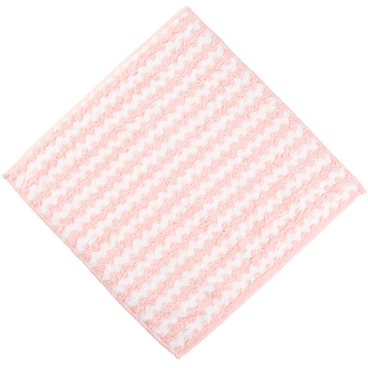 10 PCS Absorbent Wave Dish Cloth Rag Non-stick Oil Coral Velvet Dish Towel Random Color (25 x 25cm) - Cleaning Tools by null | Online Shopping South Africa | PMC Jewellery