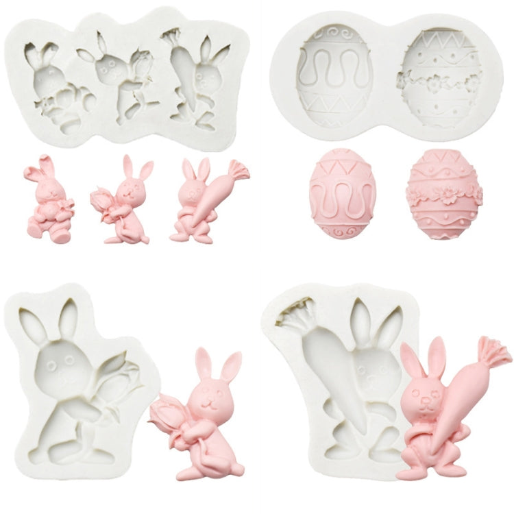 2 PCS Easter Bunny Egg Chocolate Baking Clay Silicone Mold, Specification: Double Egg - Arts & Crafts by PMC TechLife | Online Shopping South Africa | PMC TechLife