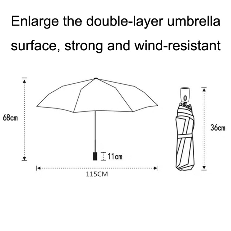 PARACHASE Ten-bone Double-layer Large Windproof Business Automatic Folding Umbrella(Navy) - Umbrellas by PARACHASE | Online Shopping South Africa | PMC Jewellery