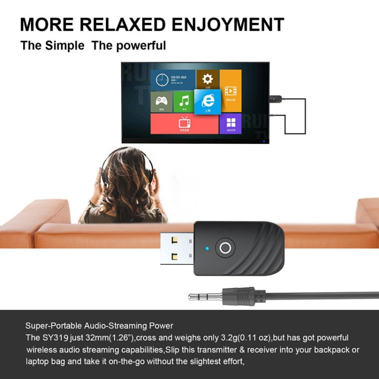 Bluetooth 5.0 Wireless Audio Receiver Transmitter - Audio Receiver Transmitter by PMC TechLife | Online Shopping South Africa | PMC TechLife