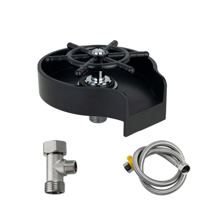 Automatic Faucet High Pressure Spray Washer, Style: Black+Soft Hose+G1/2 Three-way - Faucets & Accessories by PMC TechLife | Online Shopping South Africa | PMC TechLife