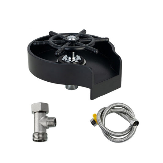 Automatic Faucet High Pressure Spray Washer, Style: Black+Soft Hose+G1/2 Three-way - Faucets & Accessories by PMC Jewellery | Online Shopping South Africa | PMC Jewellery