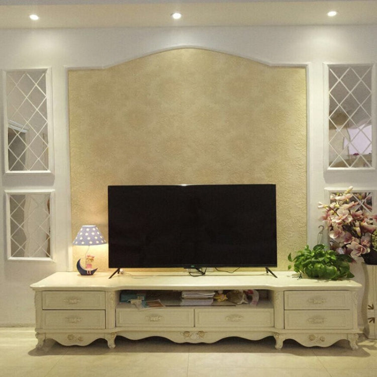 Rhombus Stitching Background Acrylic Mirror Decorative Stickers, Specification: Silver Small - Decorative Mirrors by PMC TechLife | Online Shopping South Africa | PMC TechLife