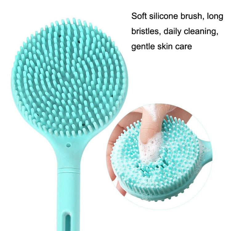 Silicone Massage Long Handle Double Sided Bath Brush(Pink) - Bath Brushes & Sponges by PMC Jewellery | Online Shopping South Africa | PMC Jewellery