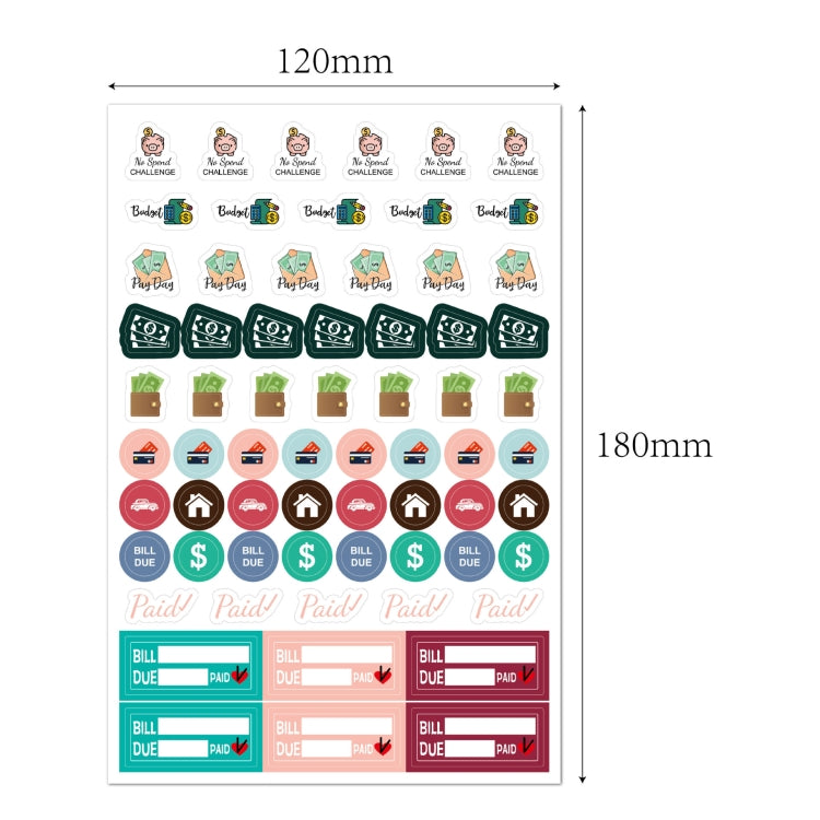 2 Sets  Planner Sticker Business Fitness Day Theme Planning Sticker(8 Sheets / set) - Sticker by PMC Jewellery | Online Shopping South Africa | PMC Jewellery