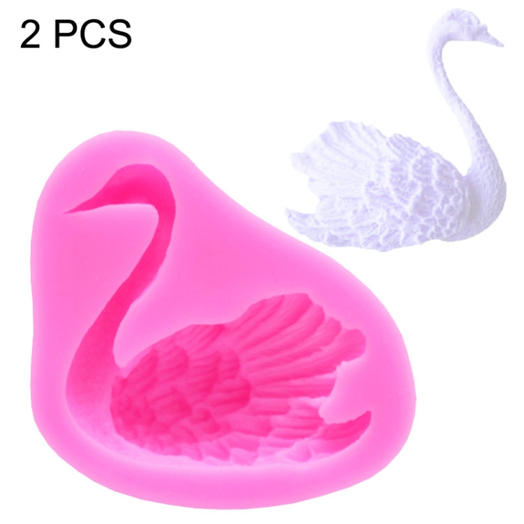 2 PCS Swan Baking Silicone Mould Cake Decorating Mould(Pink) - Food Molds by PMC TechLife | Online Shopping South Africa | PMC TechLife | Buy Now Pay Later Mobicred