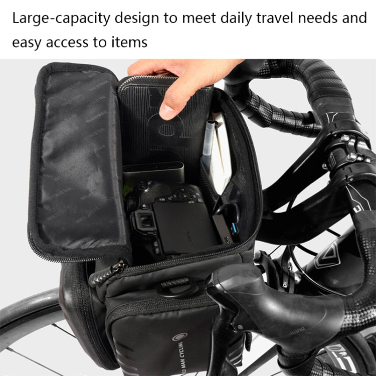 WILD MAN GS6 4L Outdoor Cycling Waterproof Bicycle Bag(Black) - Bicycle Bags by WILD MAN | Online Shopping South Africa | PMC Jewellery