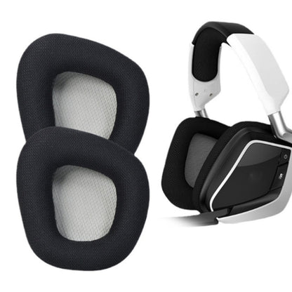2 PCS Replacement Earpads for Corsair Void Pro Elite,Style: Black Protein Leather - Earmuff & Pad by PMC Jewellery | Online Shopping South Africa | PMC Jewellery