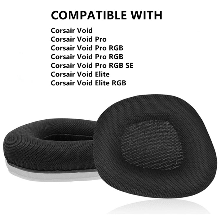 2 PCS Replacement Earpads for Corsair Void Pro Elite,Style:  Gray Bottom Grid - Earmuff & Pad by PMC Jewellery | Online Shopping South Africa | PMC Jewellery