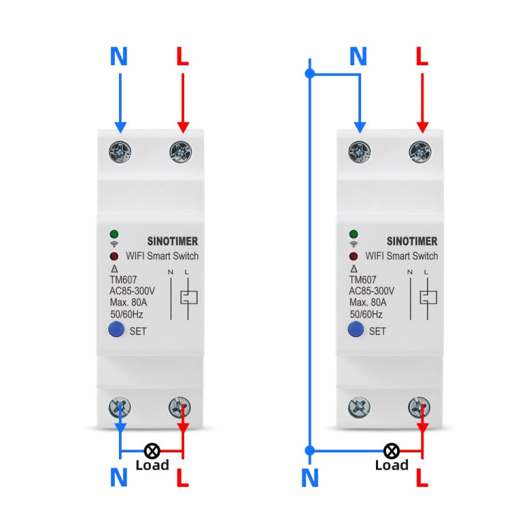 SINOTIMER TM607 Intelligent Wifi Timer Mobile App Home Rail Remote Control Time Switch 80A 85-300V - free shipping - PMC TechLife - Order now!