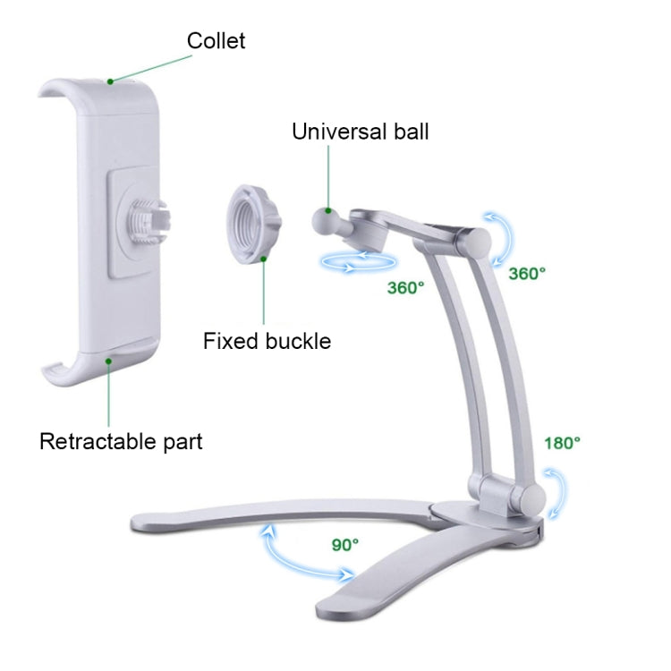 PB-41E Desktop Phone Tablet Lazy Folding Stand(Silver) - Lazy Bracket by PMC TechLife | Online Shopping South Africa | PMC TechLife