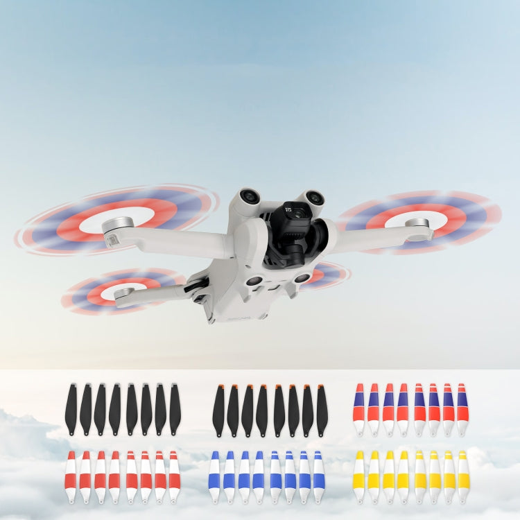 8 PCS 6030F Double Sided Colorful Low Noise Wing Propellers For DJI Mini 3 Pro, Color: Orange Tip - DIY Propeller by PMC TechLife | Online Shopping South Africa | PMC TechLife