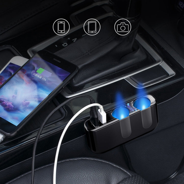 SHUNWEI Car Cigarette Lighter Charger 12/24V USB Converts Socket, Style: 3 Holes 2 USB Voltage - Car Charger by SHUNWEI | Online Shopping South Africa | PMC Jewellery | Buy Now Pay Later Mobicred