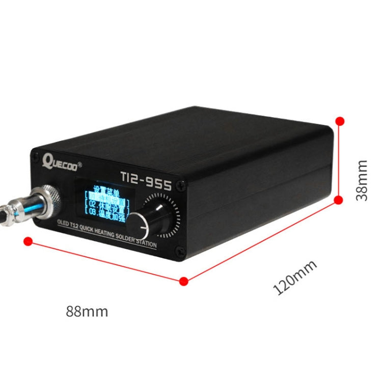 QUECOO 1.3-inch Screen Constant Temperature Soldering Iron, Set: EU Plug (955+M8) - Electric Soldering Iron by QUECOO | Online Shopping South Africa | PMC Jewellery | Buy Now Pay Later Mobicred