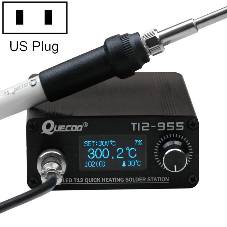 QUECOO 1.3-inch Screen Constant Temperature Soldering Iron, Set: US Plug (955+M8) - free shipping - PMC TechLife - Order now!