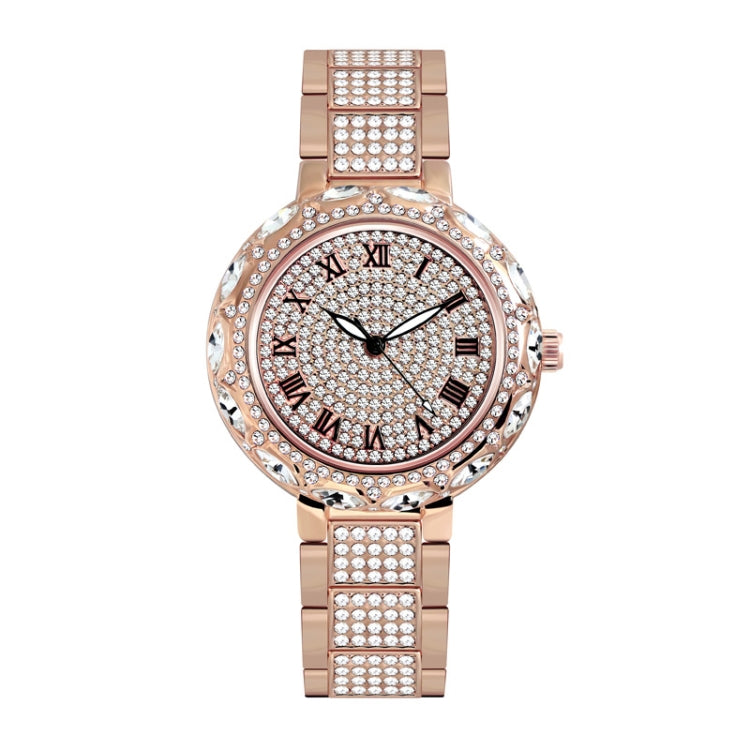 BS Bee Sister  FA1499 Ladies Diamond Watch Jewelry Chain Watch(Rose Gold) - Alloy Watches by BS Bee Sister | Online Shopping South Africa | PMC Jewellery | Buy Now Pay Later Mobicred