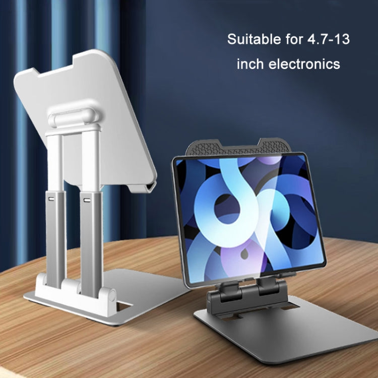 Tablet Mobile Phone Desktop Double Pole Lifting Folding Bracket, Color: White (Small) - Desktop Holder by PMC TechLife | Online Shopping South Africa | PMC TechLife