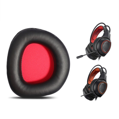 2 PCS Slow Rebound Sponge Headphone Cover Cushion For DAREU EH712/EH715(Black Red Net) - Earmuff & Pad by PMC Jewellery | Online Shopping South Africa | PMC Jewellery