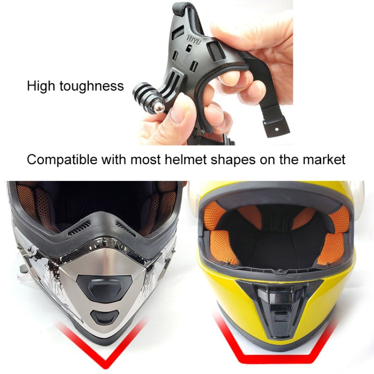 TUYU Motorcycle Helmet Chin Action Camera Mobile Phone Mounting Bracket Blue Bracket - Helmet Mount by TUYU | Online Shopping South Africa | PMC Jewellery