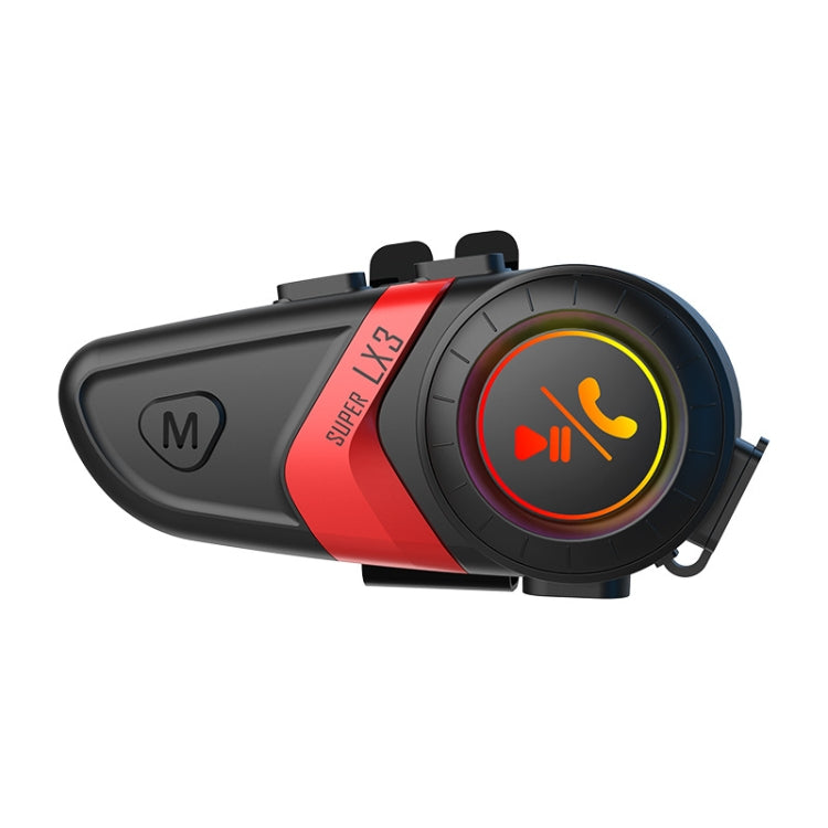 Motorcycle Helmet Call Music Navigation Bluetooth Headset, Color: Red(Soft Pipe Microphone) - Motorcycle Walkie Talkie by PMC TechLife | Online Shopping South Africa | PMC TechLife