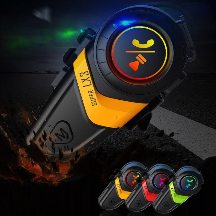 Motorcycle Helmet Call Music Navigation Bluetooth Headset, Color: Red(Soft Pipe Microphone) - Motorcycle Walkie Talkie by PMC TechLife | Online Shopping South Africa | PMC TechLife