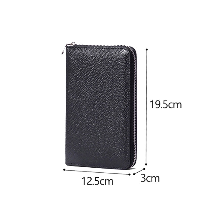 1659 RFID Anti-magnetic Anti-theft Passport Bag Document Bag Wallet(Coffee) - free shipping - PMC TechLife - Order now!