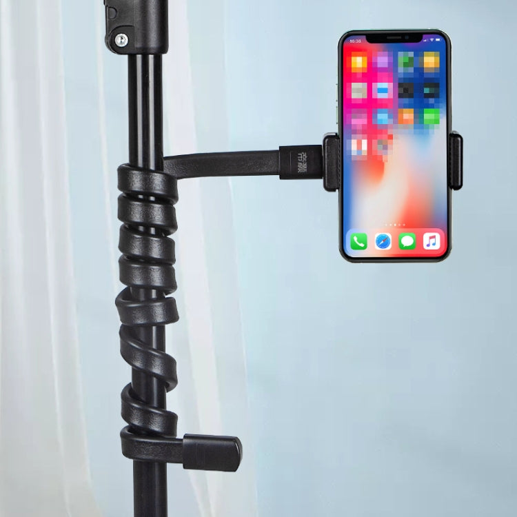 DiHao Bending Adjustment Hose Mobile Phone Live Broadcast Support(Hose+Double Hole Phone Clip) - Lazy Bracket by DiHao | Online Shopping South Africa | PMC Jewellery