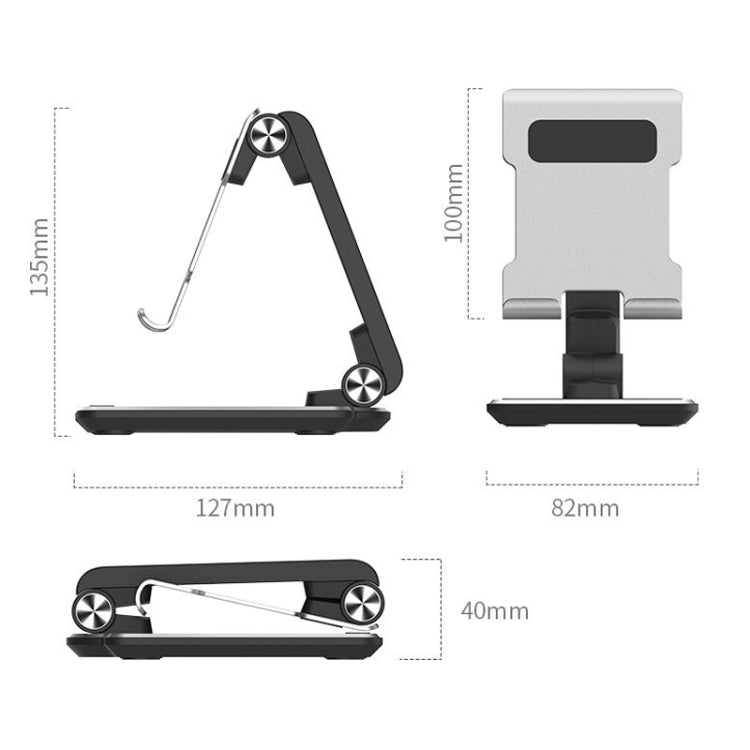 Portable Mobile Phone Tablet Desktop Stand, Color: Square Swivel Dark Gray - Desktop Holder by PMC TechLife | Online Shopping South Africa | PMC TechLife
