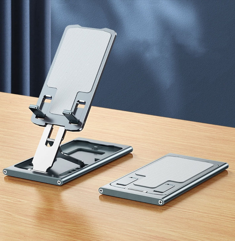 028 Portable Foldable Aluminum Alloy Phone Live Holder(Grey) - Desktop Holder by PMC Jewellery | Online Shopping South Africa | PMC Jewellery