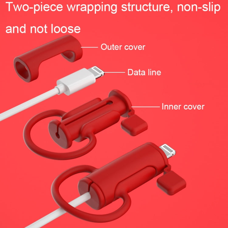 3 PCS Soft Washable Data Cable Silicone Case For Apple, Spec: 8 Pin (Black) - Cable Organizer by PMC TechLife | Online Shopping South Africa | PMC TechLife