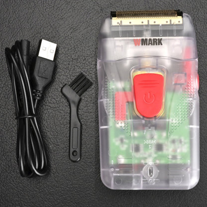 WMARK NG-987T Transparent Electric Shaver Reciprocating Rechargeable Shaver(With Non-slip Cover) - Electric Shavers by WMARK | Online Shopping South Africa | PMC Jewellery
