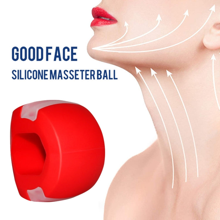 3PCS 2nd Generation Masseter Ball Mandibular Trainer Facial Muscle Trainer Silicone Face-Lifting Device(Red) - Corrector by PMC Jewellery | Online Shopping South Africa | PMC Jewellery