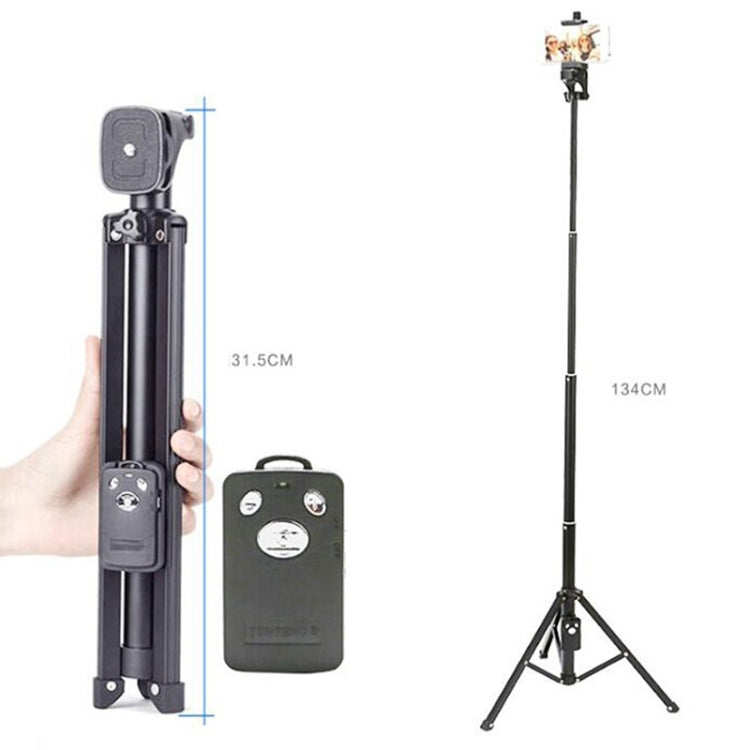 YUNTENG 1688 Selfie Stick Tripod Bluetooth Remote Control Camera Stand(Black) - Selfie Sticks by YUNTENG | Online Shopping South Africa | PMC Jewellery