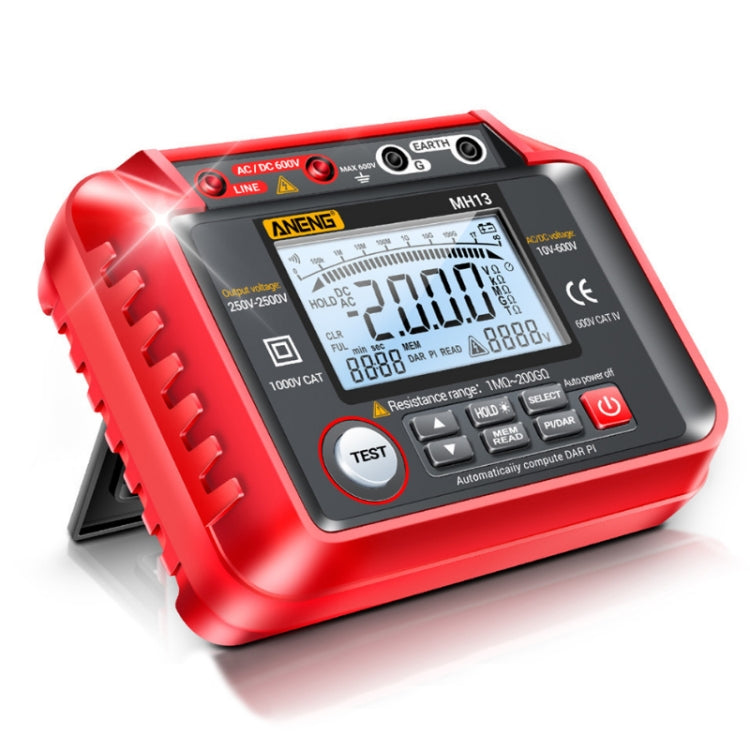 ANENG MH13 High Voltage Digital Electronic Meter Insulation Resistance Tester(Red) - Current & Voltage Tester by ANENG | Online Shopping South Africa | PMC Jewellery | Buy Now Pay Later Mobicred