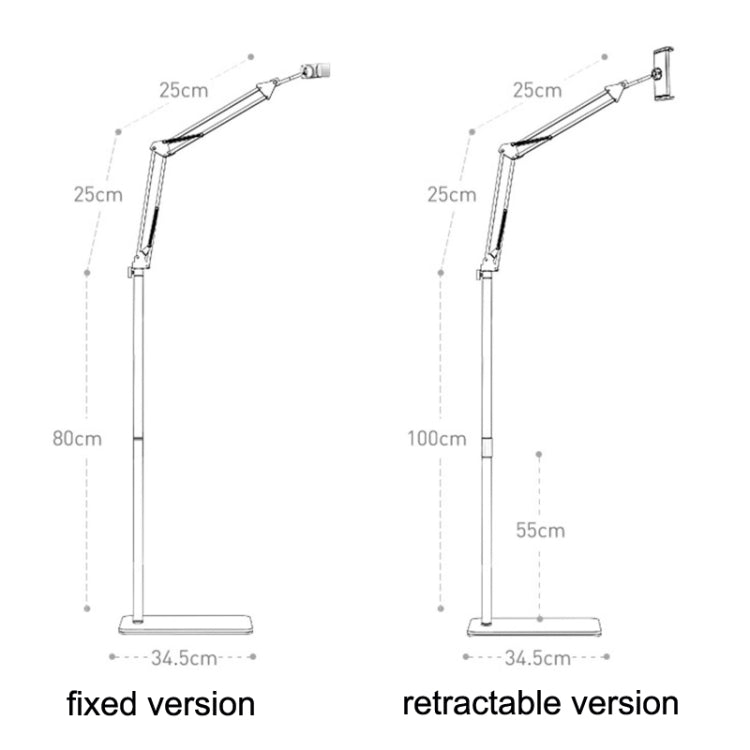 SSKY L10 Home Cantilever Ground Phone Holder Tablet Support Holder, Style: Fixed+Desktop Clip (Black) - Lazy Bracket by SSKY | Online Shopping South Africa | PMC Jewellery