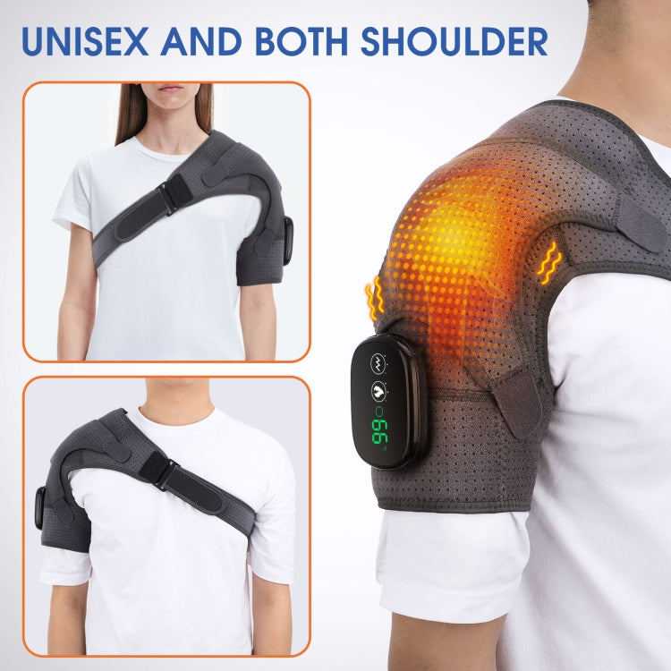 Electric Heating Shoulder Pads Massager Joint Brace Vibration Massage(Gray Black) - Massage & Relaxation by PMC Jewellery | Online Shopping South Africa | PMC Jewellery