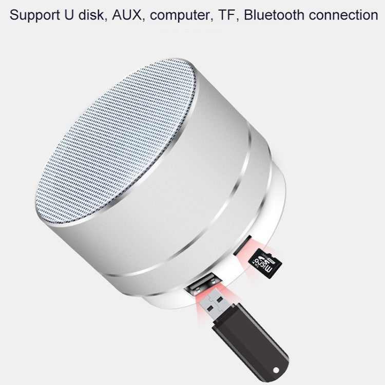 A10 Mini Metal Wireless Bluetooth Speaker(Silver) - Mini Speaker by PMC TechLife | Online Shopping South Africa | PMC TechLife