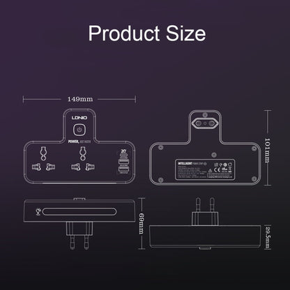 LDNIO SC2311 20W PD+QC 3.0 Multifunctional Home Fast Charging Socket with Night Light, Spec: US Plug - Extension Socket by LDNIO | Online Shopping South Africa | PMC Jewellery | Buy Now Pay Later Mobicred