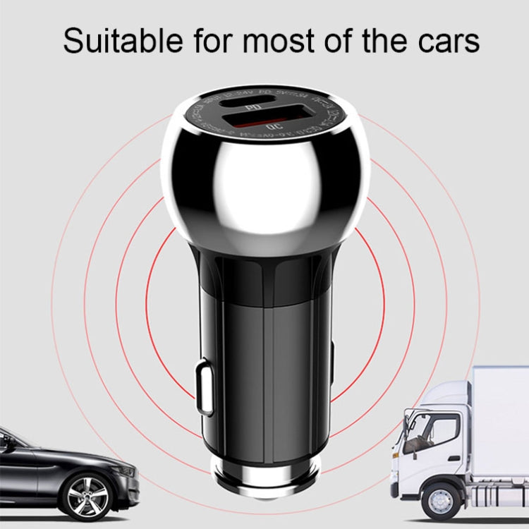 LDNIO C1 36W PD + QC 3.0 Car Fast Charger High Power Smart USB Car Charger with 8 Pin Cable - Car Charger by LDNIO | Online Shopping South Africa | PMC Jewellery