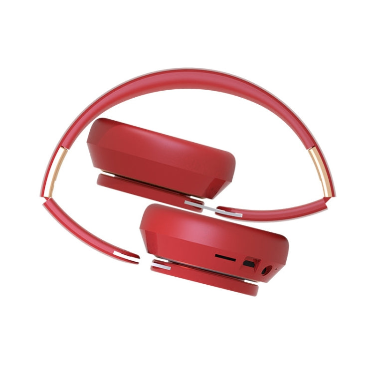 FG-07S Foldable Wireless Headset With Microphone Support AUX/TF Card(Red) - Headset & Headphone by PMC Jewellery | Online Shopping South Africa | PMC Jewellery