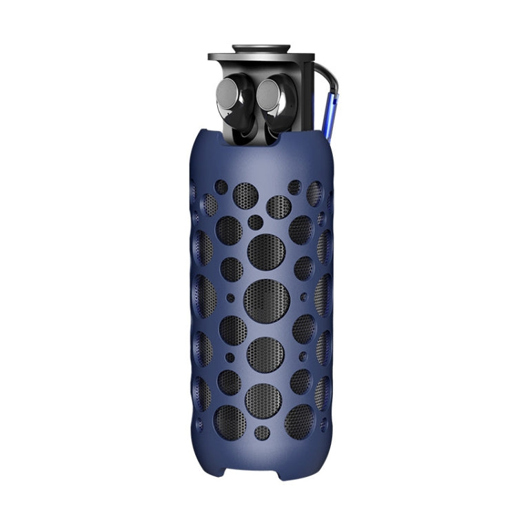 K045 2 In 1 Outdoor Mini Wireless Bluetooth Audio In-Ear Headphones(Blue) - Desktop Speaker by PMC TechLife | Online Shopping South Africa | PMC TechLife
