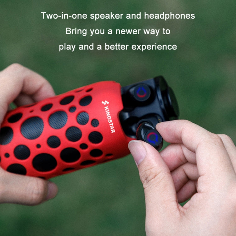 K045 2 In 1 Outdoor Mini Wireless Bluetooth Audio In-Ear Headphones(Blue) - Desktop Speaker by PMC TechLife | Online Shopping South Africa | PMC TechLife