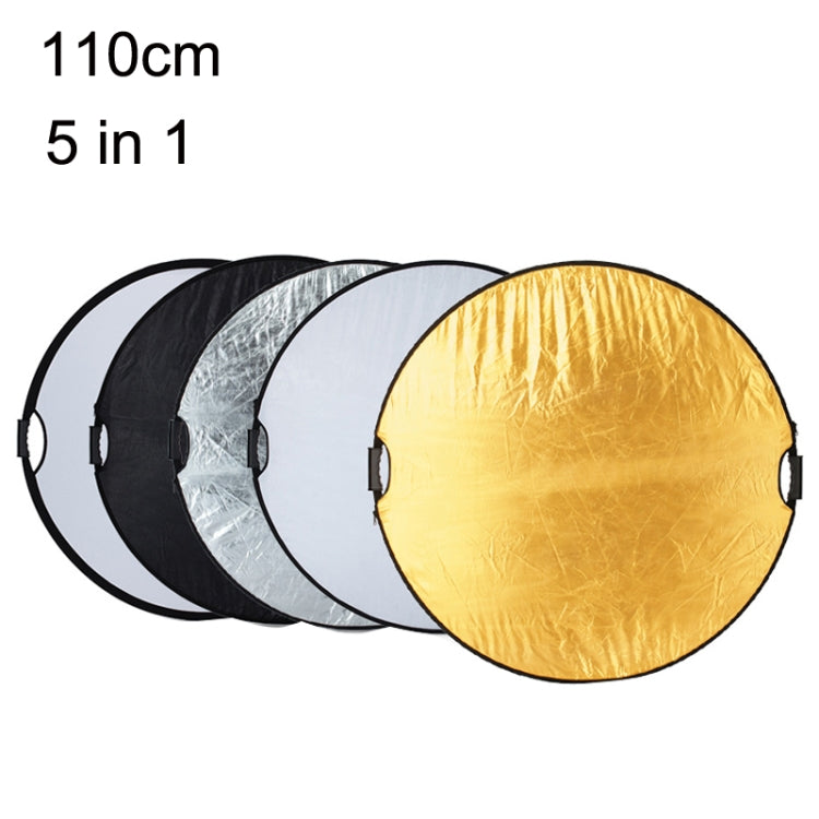 Selens  5 In 1 (Gold / Silver  / White / Black / Soft Light) Folding Reflector Board, Size: 110cm Round - free shipping - PMC TechLife - Order now!