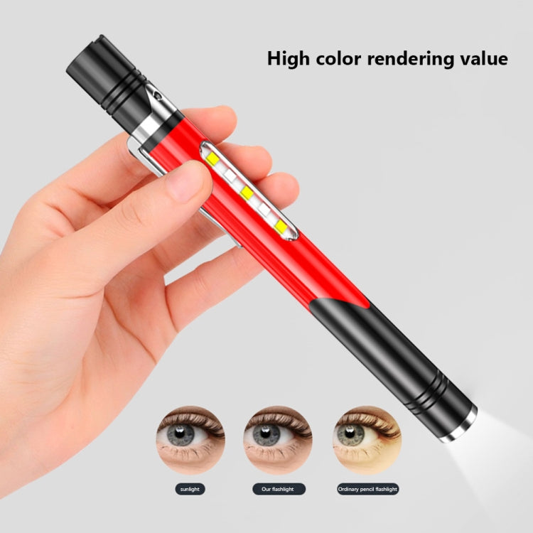 B35 XPG+LED Mini Pen Light Three Light Sources Convenient Flashlights(Red) - LED Flashlight by PMC Jewellery | Online Shopping South Africa | PMC Jewellery