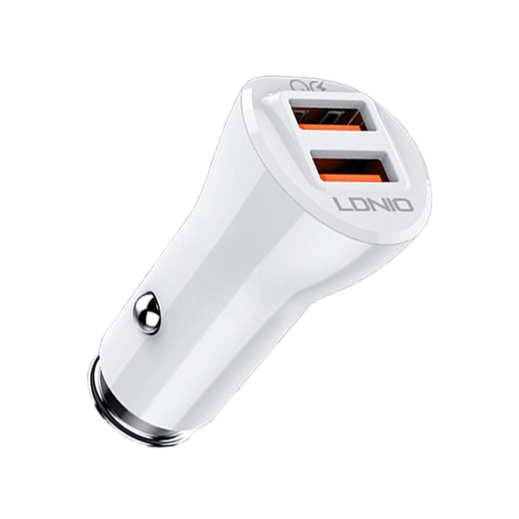 LDNIO C511Q 36W QC 3.0 Phone Fast Charger Dual-USB Ports Smart Car Charger with Micro USB Cable - Car Charger by LDNIO | Online Shopping South Africa | PMC Jewellery