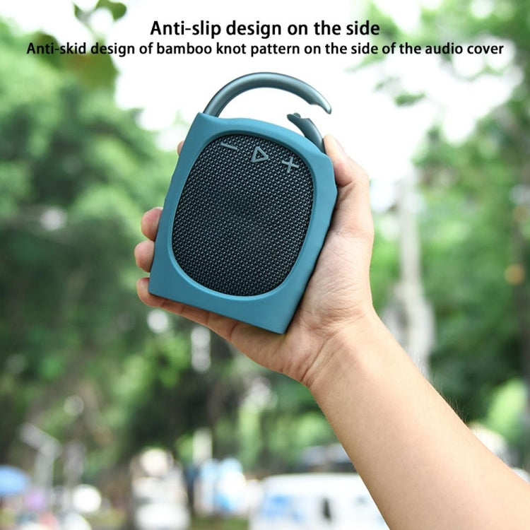 For JBL Clip 4 Bluetooth Speaker Silicone Case Protective Cover With Straps(Black) - Protective Case by PMC TechLife | Online Shopping South Africa | PMC TechLife