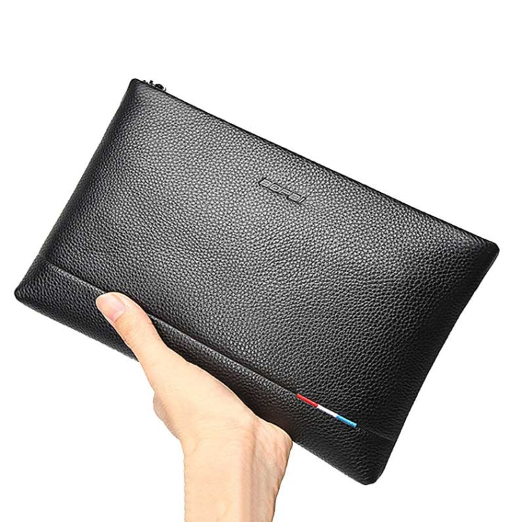 Bopai 12-122271 Large-capacity Business Men Wear-resistant Leather Clutch Bag(Black) - Wallets by Bopai | Online Shopping South Africa | PMC Jewellery