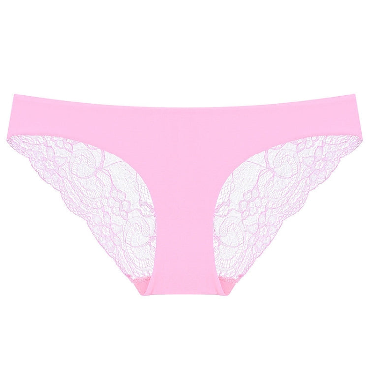 606 3pcs Sexy Lace One-piece Perspective Low-waist Ladies Underwear, Size: L(Pink) - Ladies Underwear by PMC Jewellery | Online Shopping South Africa | PMC Jewellery